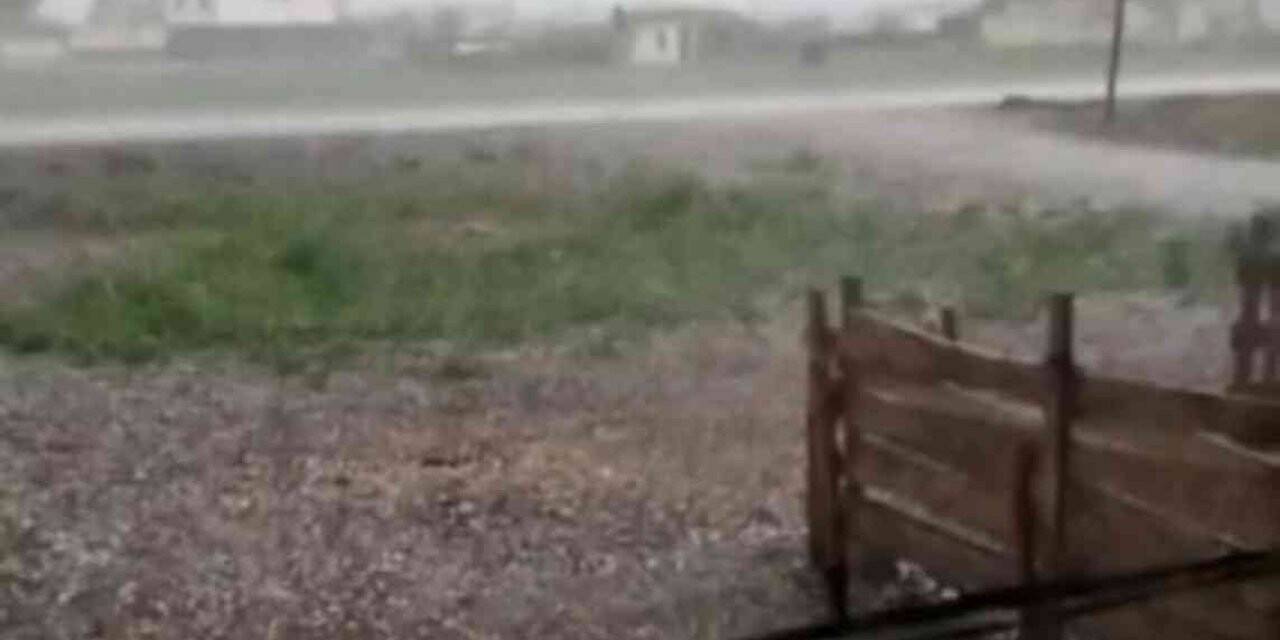 Ardahan’da dolu tarım arazilerine zarar verdi