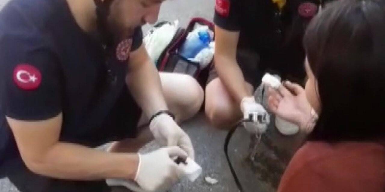 Büyükada’da bisikletli sağlıkçılardan bisikletli kazaya anında müdahale