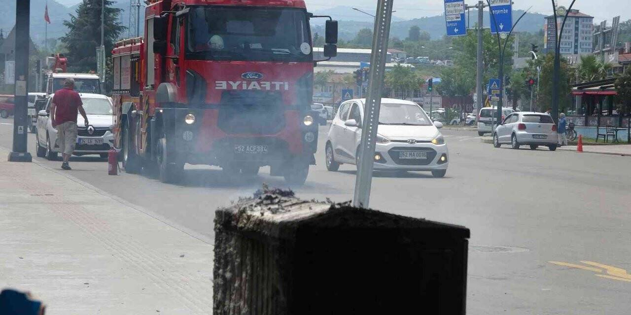 Ordu’da elektrik panosu yangını