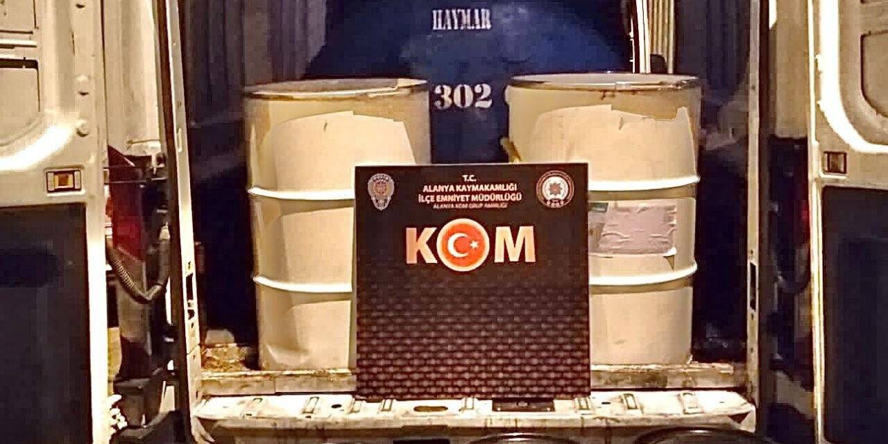 Alanya’da 2 bin 600 litre kaçak akaryakıt ele geçirildi