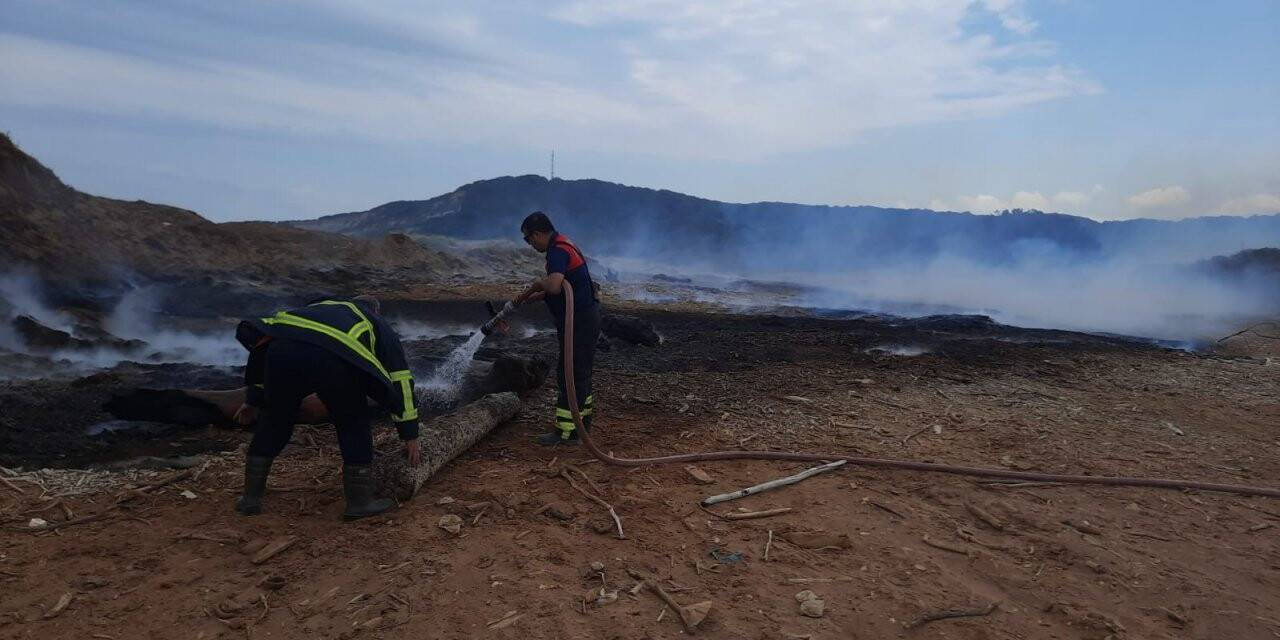 Plajda çöp yakmak isterken yangına sebep oldu