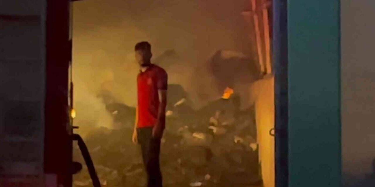 Kurulma aşamasındaki yağ fabrikası alevlere teslim oldu