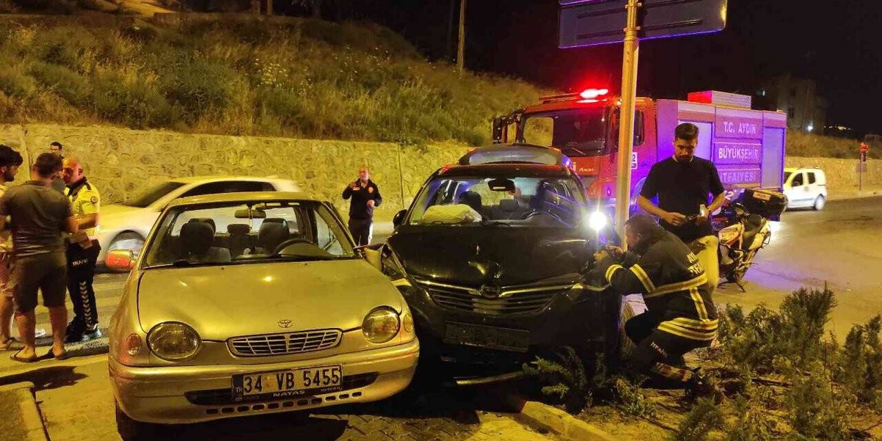 Geri manevra yapan otomobile başka bir otomobil çarptı: 1 yaralı