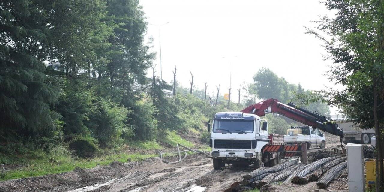 Alikahya Stadyum bağlantı yolunda çalışmalar sürüyor