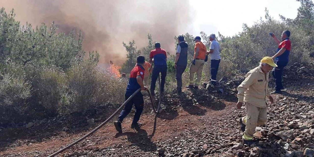 Denizli itfaiyesi Marmaris’teki yangın söndürme çalışmalarına destek veriyor