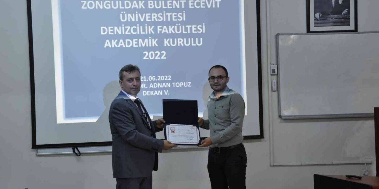 Denizcilik Fakültesi Akademik Personeline Teşekkür Belgesi