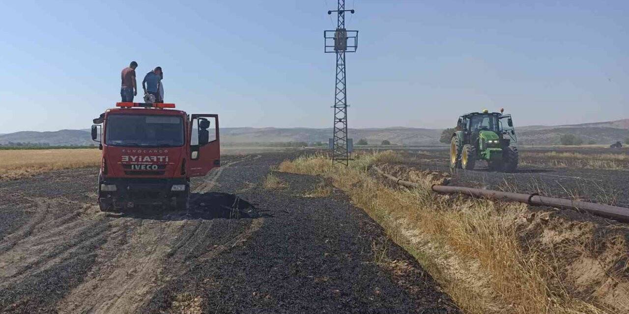 Keysun Ovasında ekinler yandı