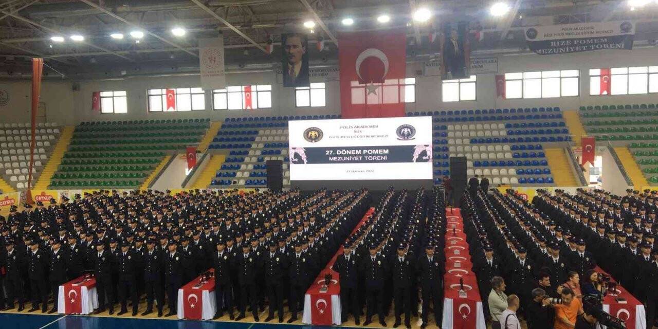 Rize POMEM’de 570 polis adayı mezun oldu
