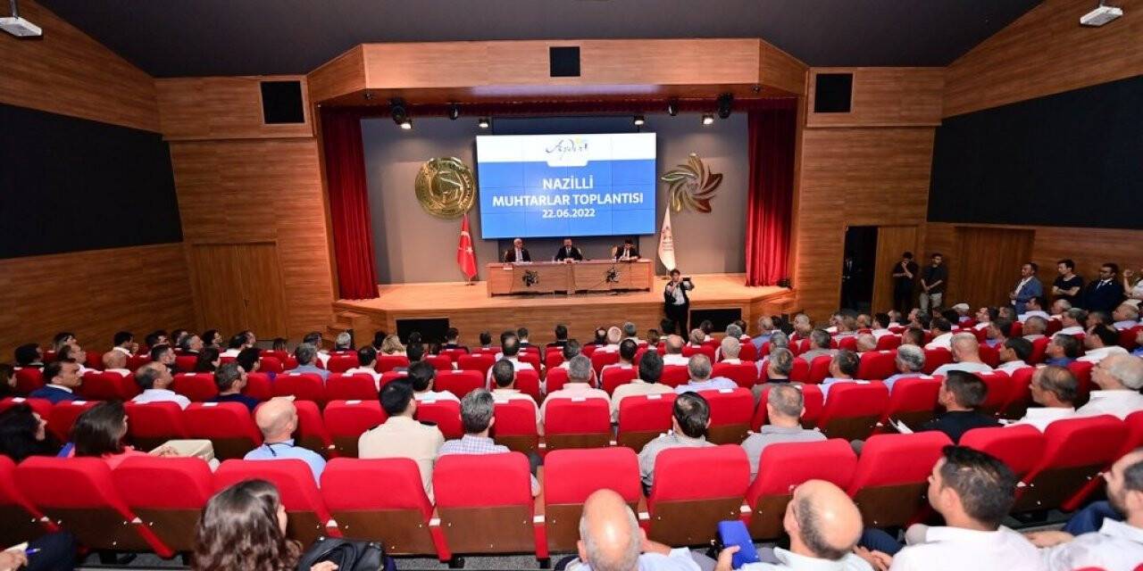 Vali Aksoy, Nazillili muhtarlar ile bir araya geldi