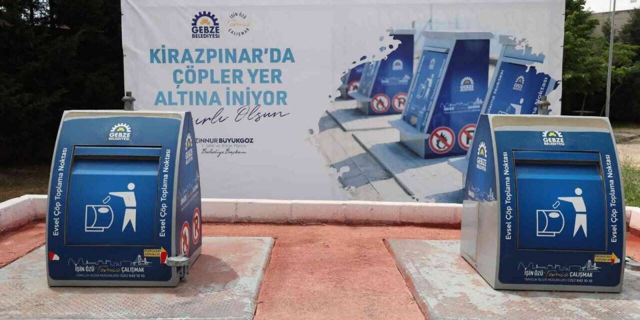 Kirazpınar’da çöpler yer altına iniyor