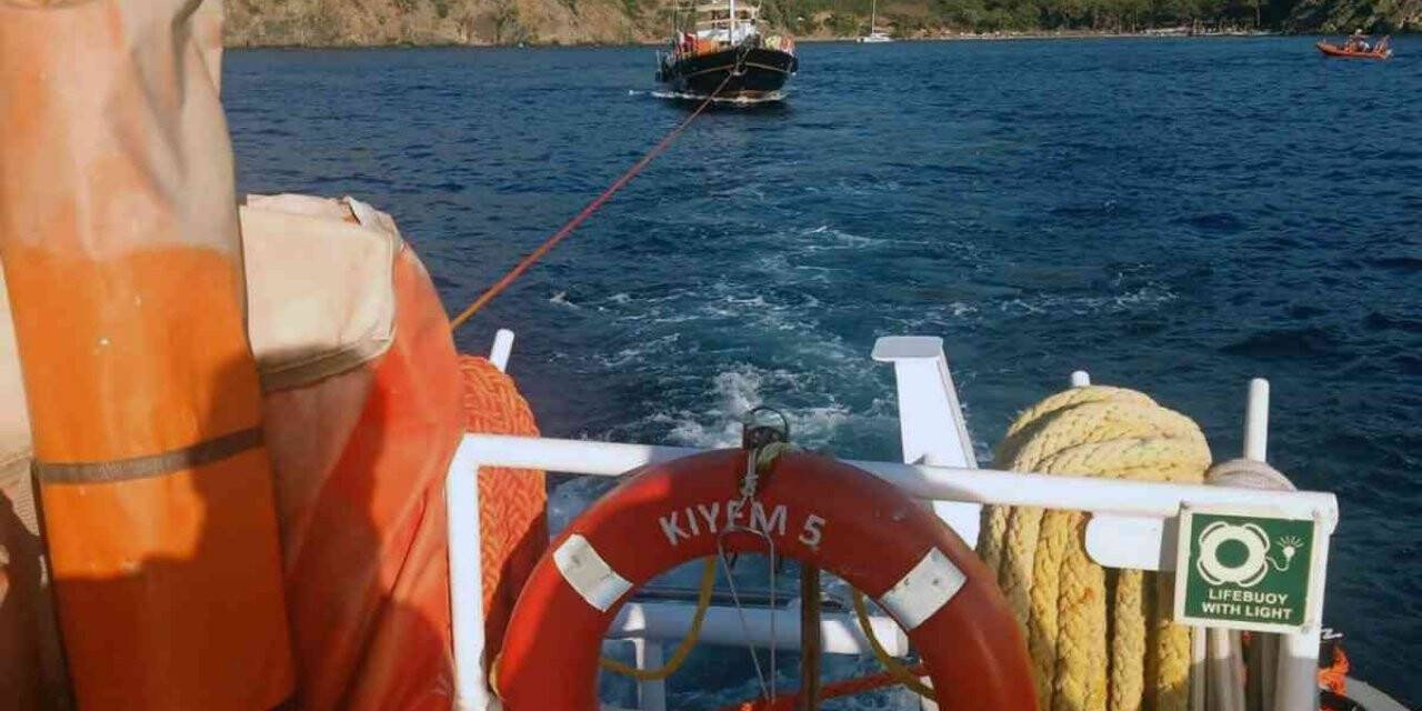 Bodrum ve Fethiye’de arızalanan tekneleri KIYEM kurtardı