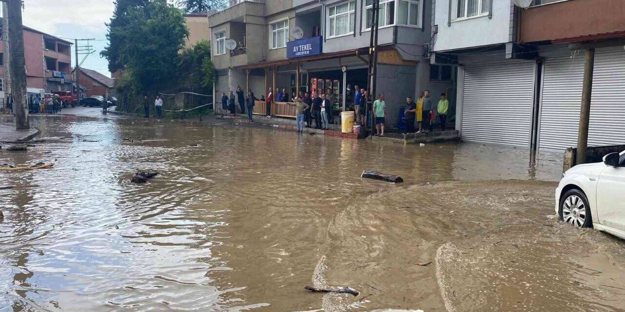 Yoğun yağış nedeniyle Çaydamar deresi taştı