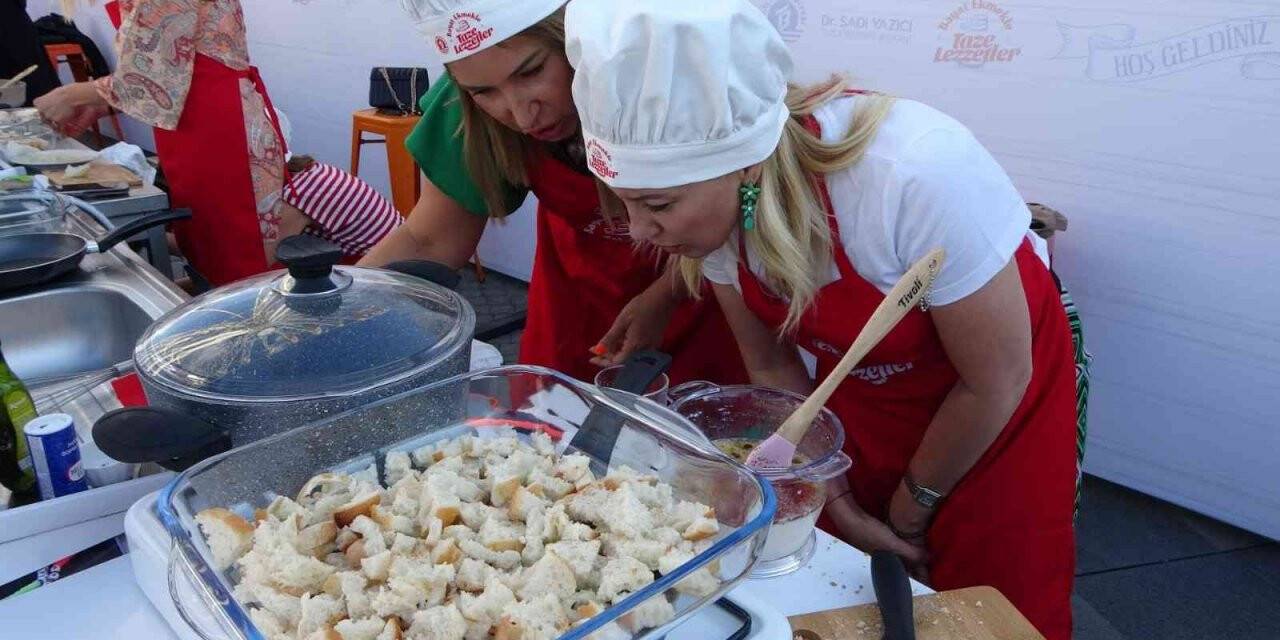 Tuzla’da şefler bayat ekmekleri taze lezzetlere dönüştürmek için yarıştı