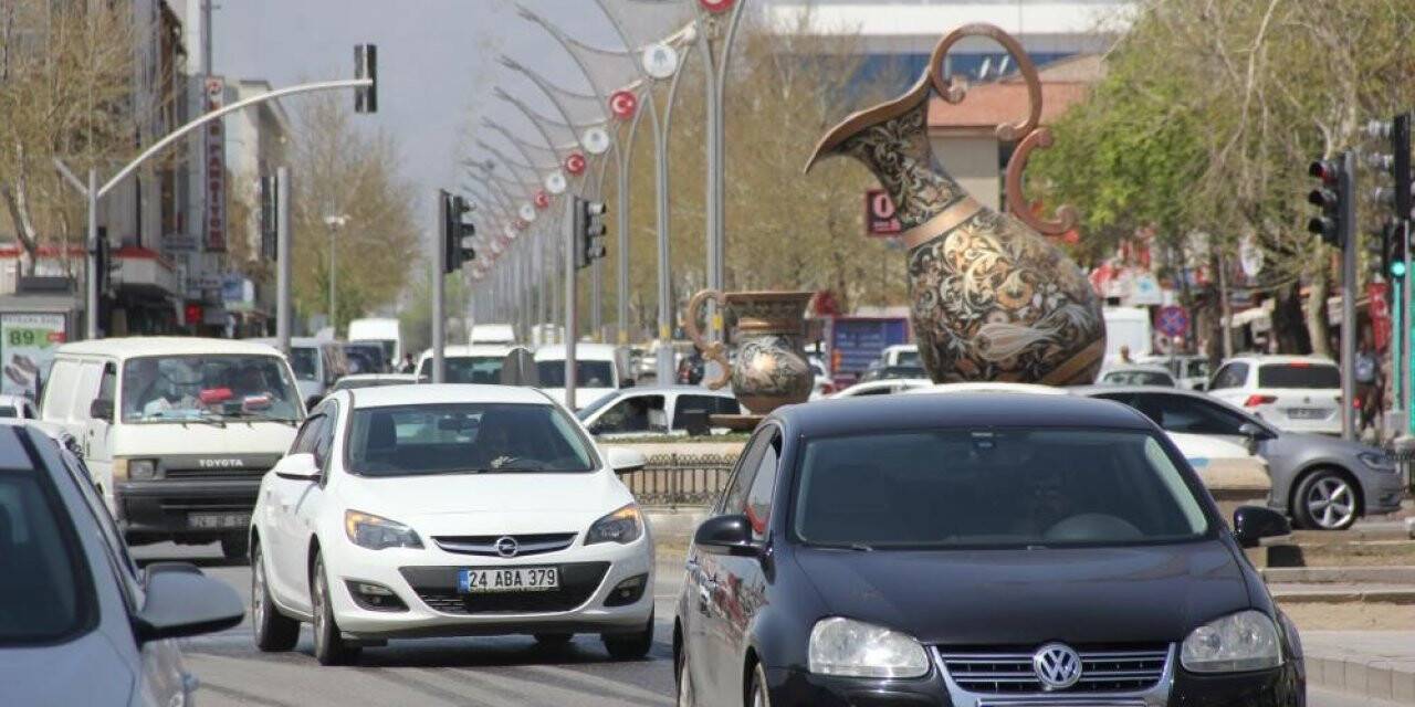 Erzincan’da trafiğe kayıtlı araç sayısı 63 bin 897 oldu