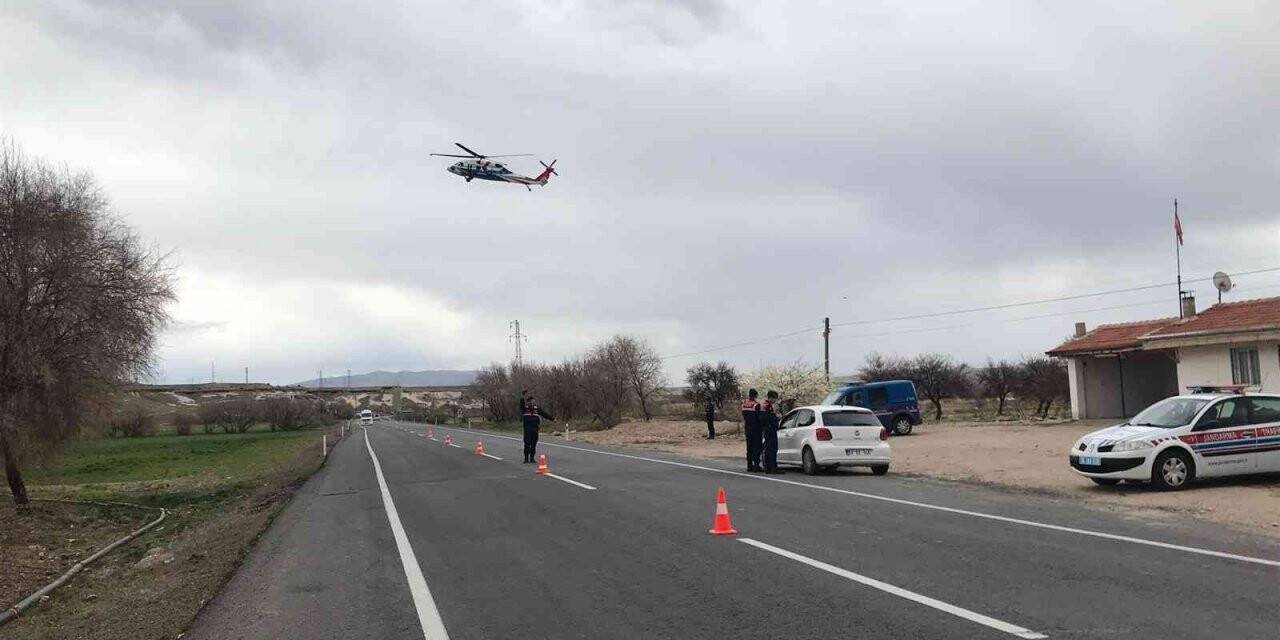 Nevşehir’de helikopterle trafik denetimi yapıldı