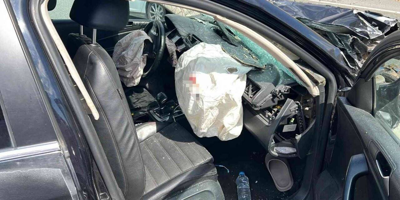 Otobanda korkutan kaza: 2 yaralı