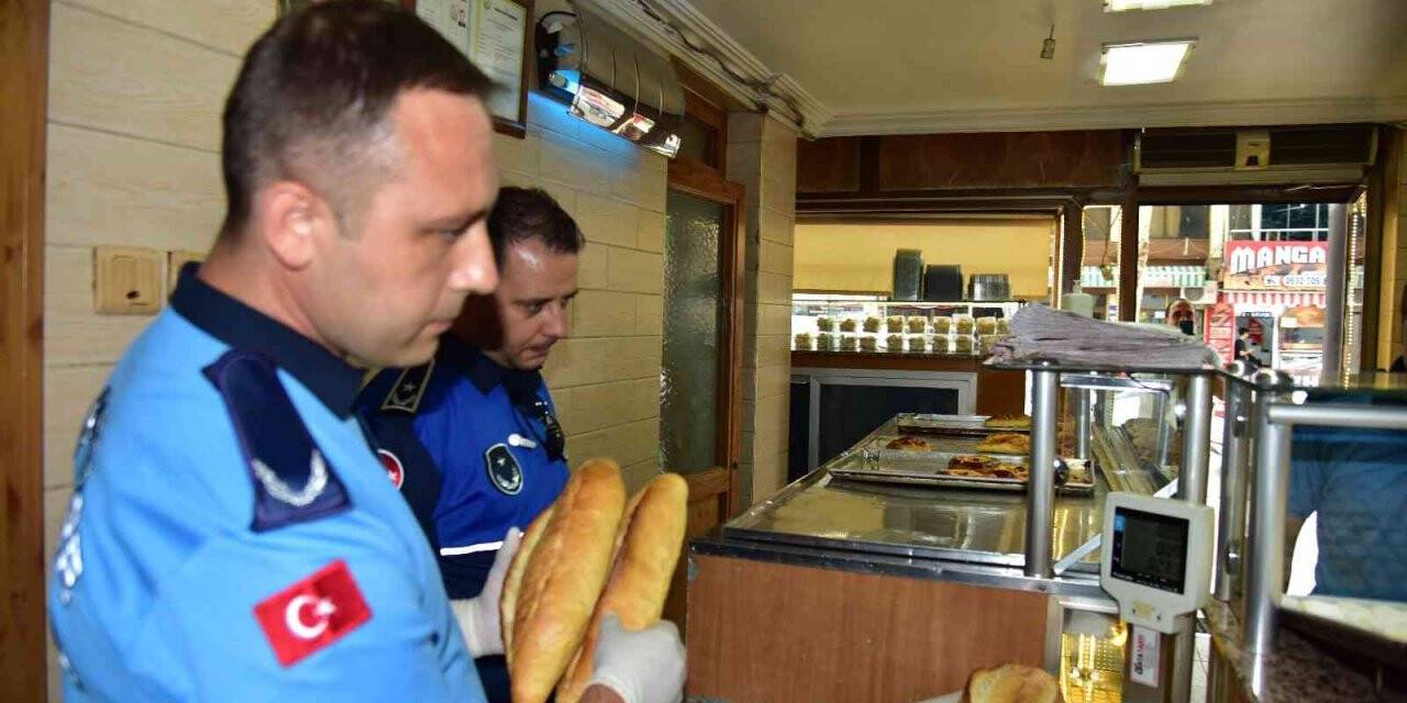 Zabıta ekiplerinden fırınlarda hijyen ve gramaj denetimi