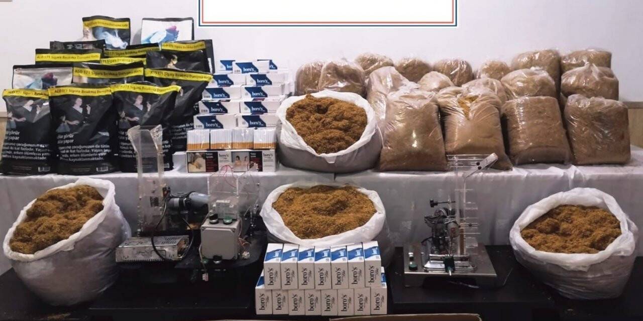 Jandarmadan kaçak sigara imalathanesine baskın