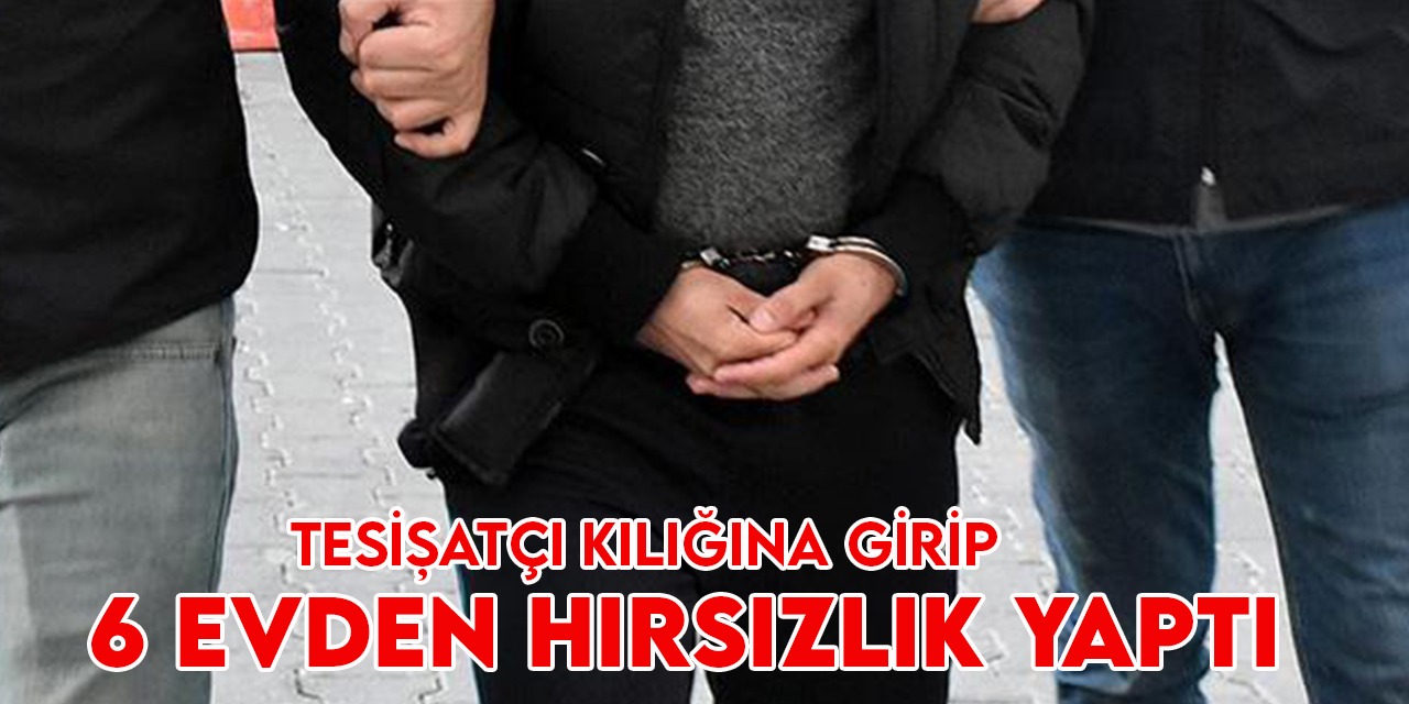 Konya'da tesisatçı gibi davranarak evlerden hırsızlık yaptığı iddia edilen zanlı tutuklandı