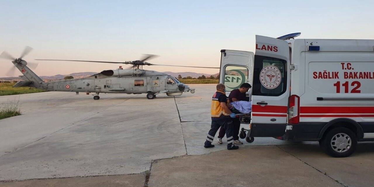 Mehmetçik vatandaşın yardımına helikopterle yetişti