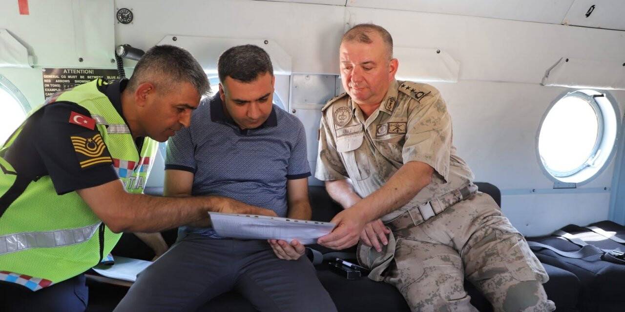 Helikopterle havadan trafik denetimi yapıldı