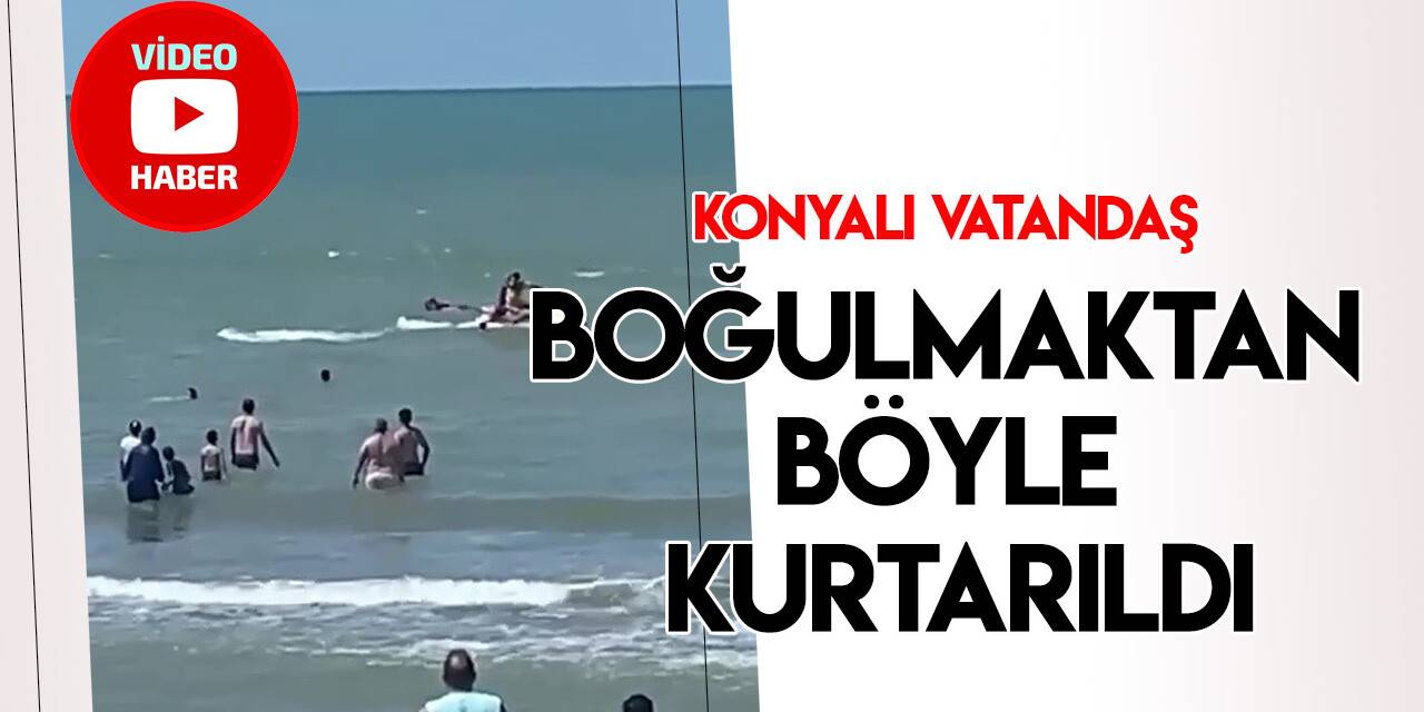 Serinlemek için girdiği denizde dalgalara kapıldı, cankurtaranın çabası anbean görüntülendi