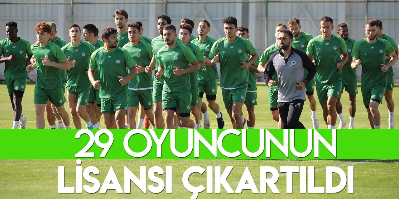 Konyaspor, yeni sezon için 29 oyuncuya lisans çıkarttı