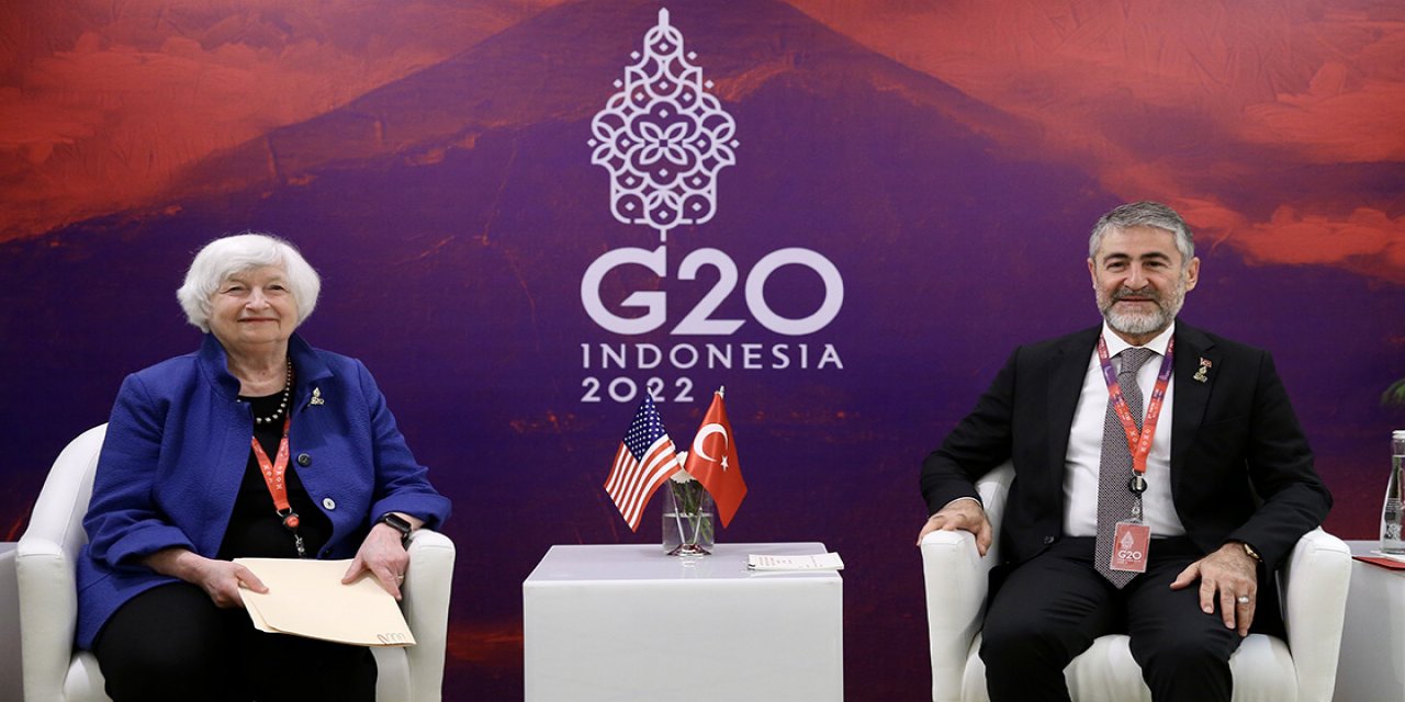Hazine ve Maliye Bakanı Nureddin Nebati, ABD Hazine Bakanı Yellen ile görüştü: