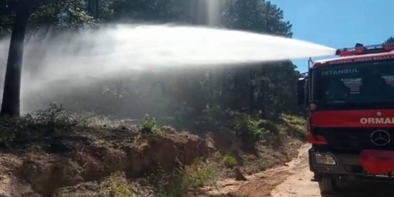 Aydos Ormanı’nın iki farklı noktasında çıkan yangın söndürüldü