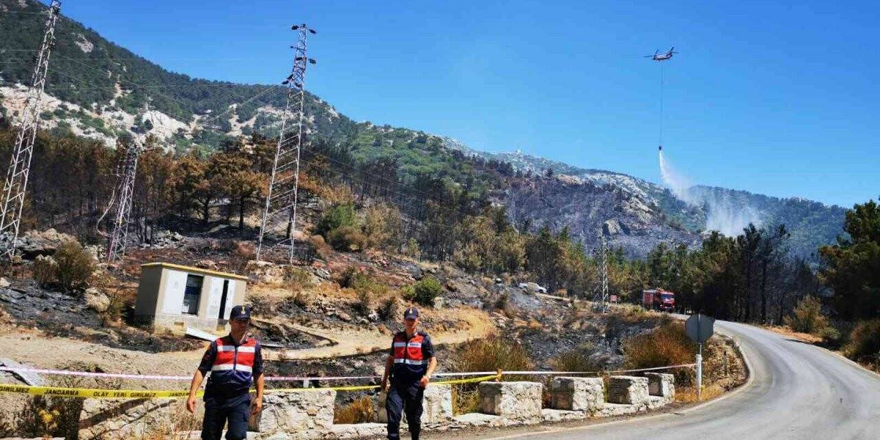 Datça yangınının çıktığı trafoda inceleme