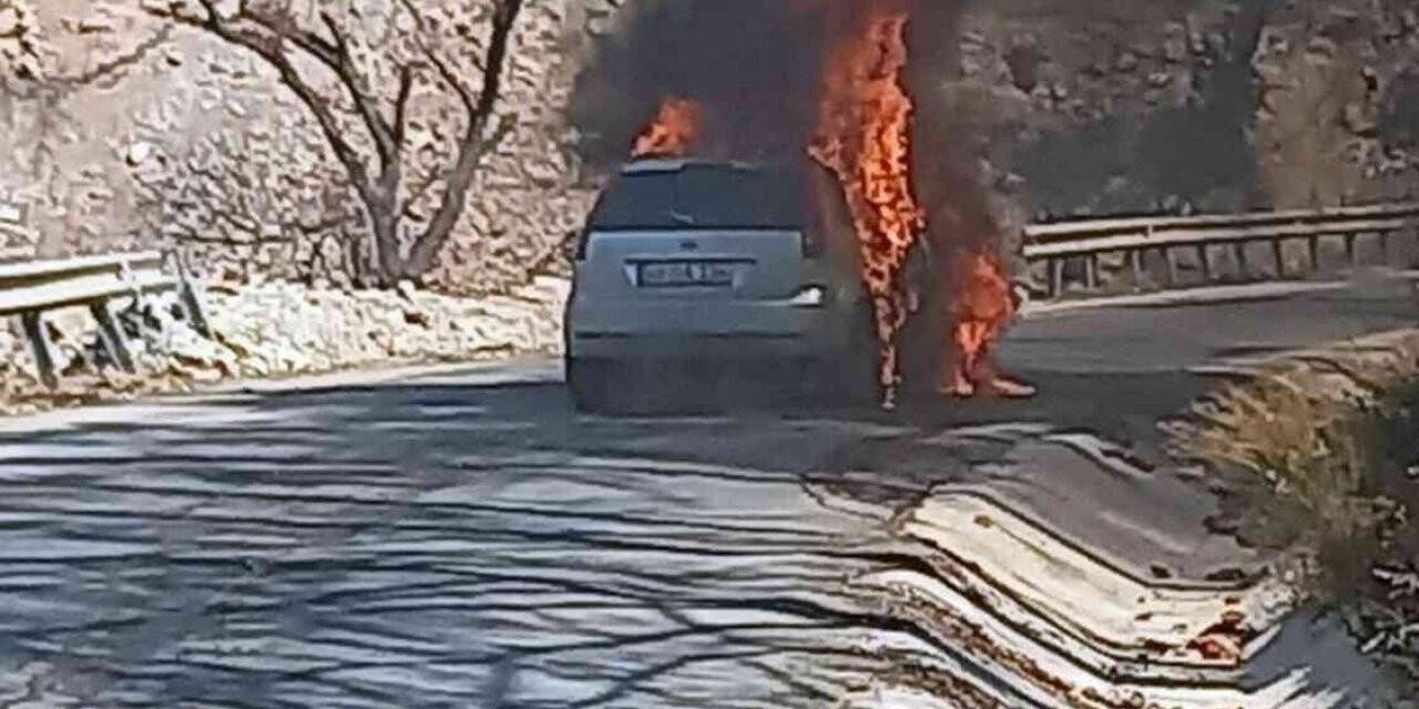 Marmaris’te araç yangını