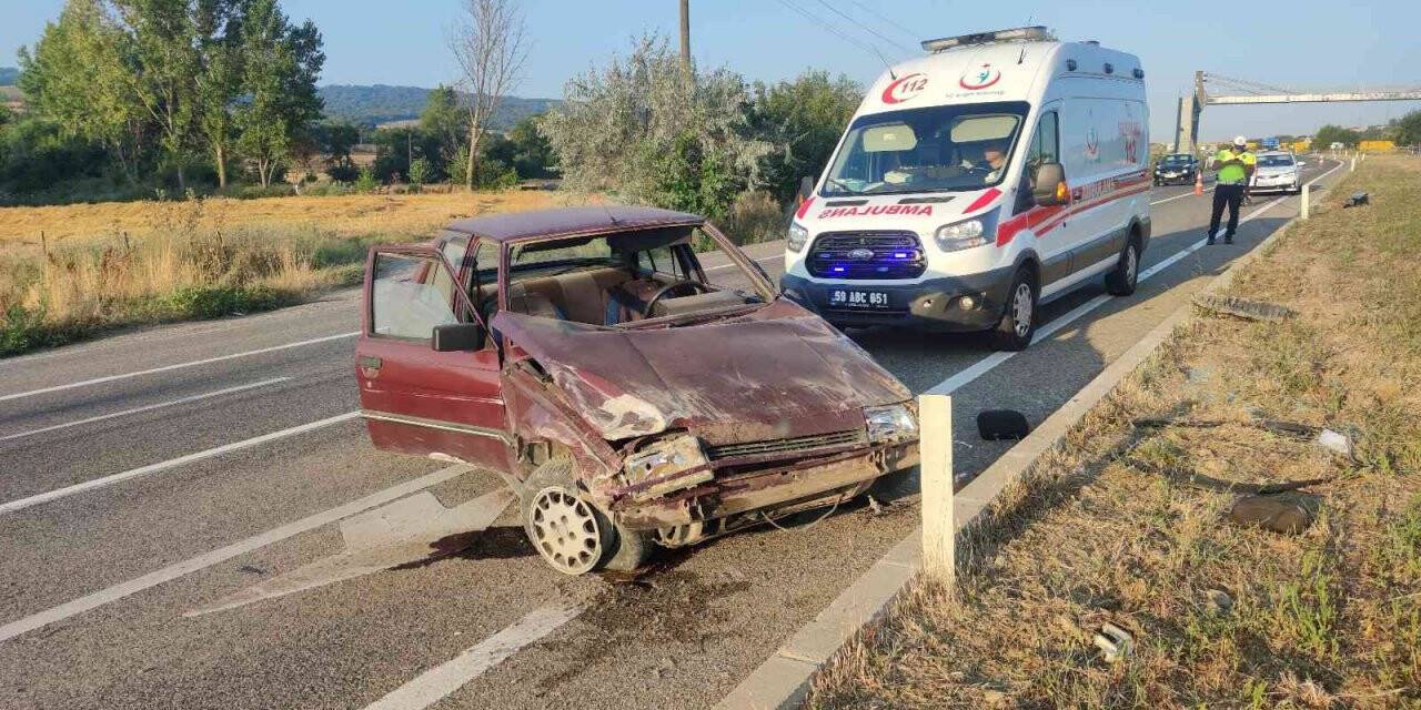 Tekirdağ’da trafik kazası: 1 yaralı