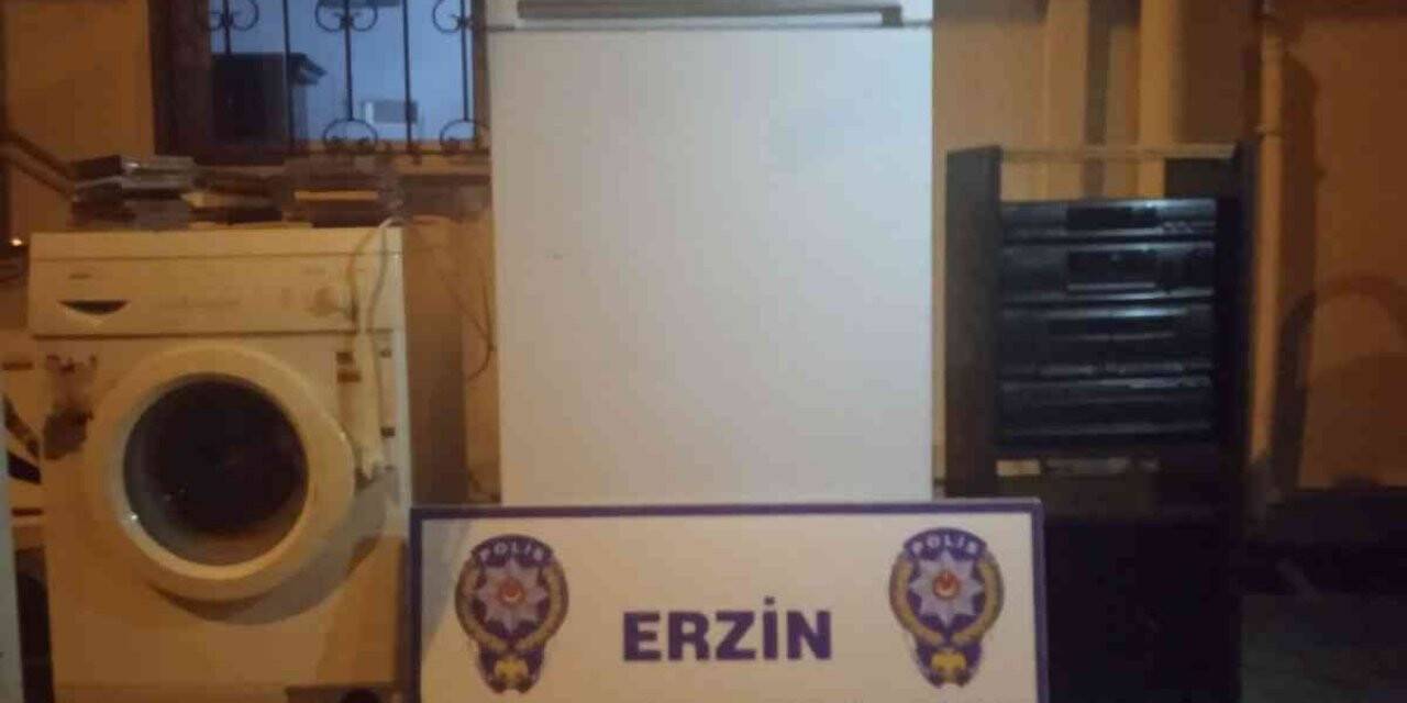 Erzin’de hırsızlık şüphelisi çaldığı eşyalarla yakalandı