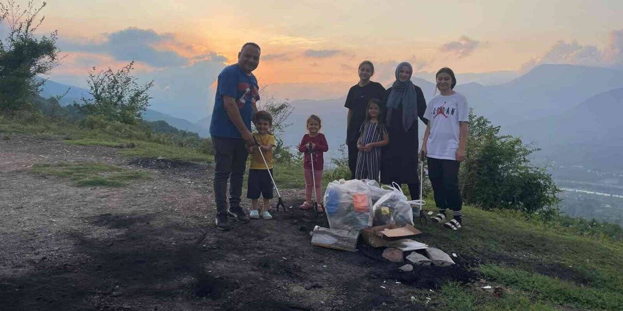 Gurbetçi ailenin geleneksel çevre temizliği devam etti