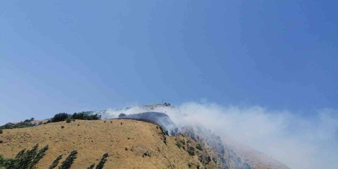 Bahçesaray’da örtü yangını