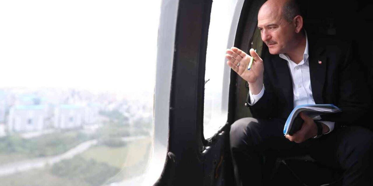 İçişleri Bakanı Soylu trafik tedbirlerini havadan ve karadan denetledi