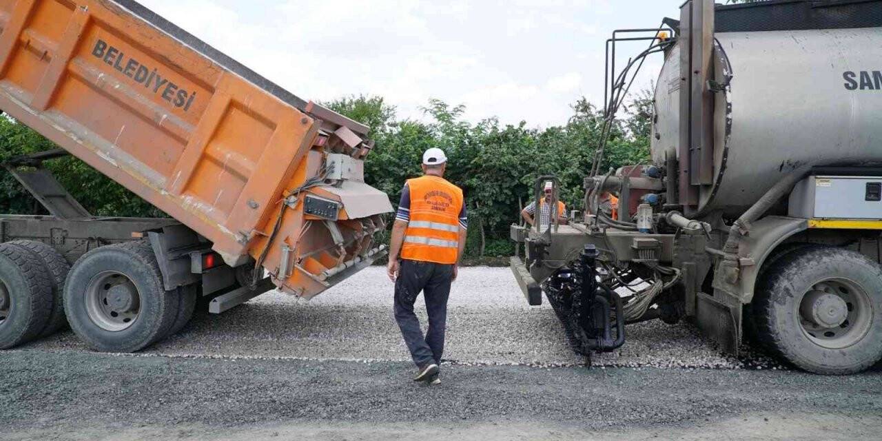 Samsun’da yol çalışmaları sürüyor