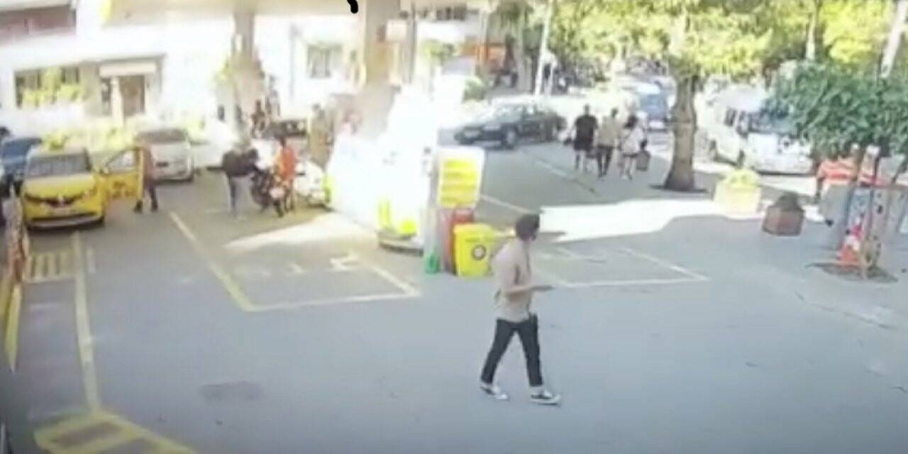 İstanbul’da akaryakıt istasyonunda dehşet anları kamerada