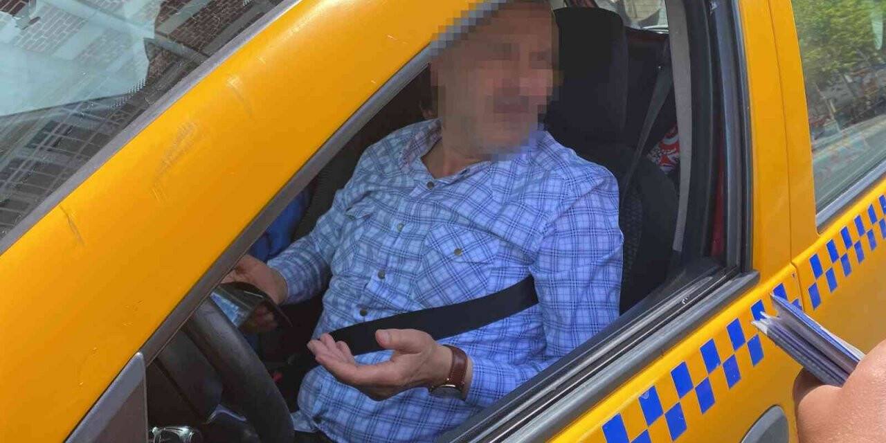 Şişli’de taksicinin emniyet kemeri kurnazlığı polise takıldı: “Sürekli böyle kullanıyorum”