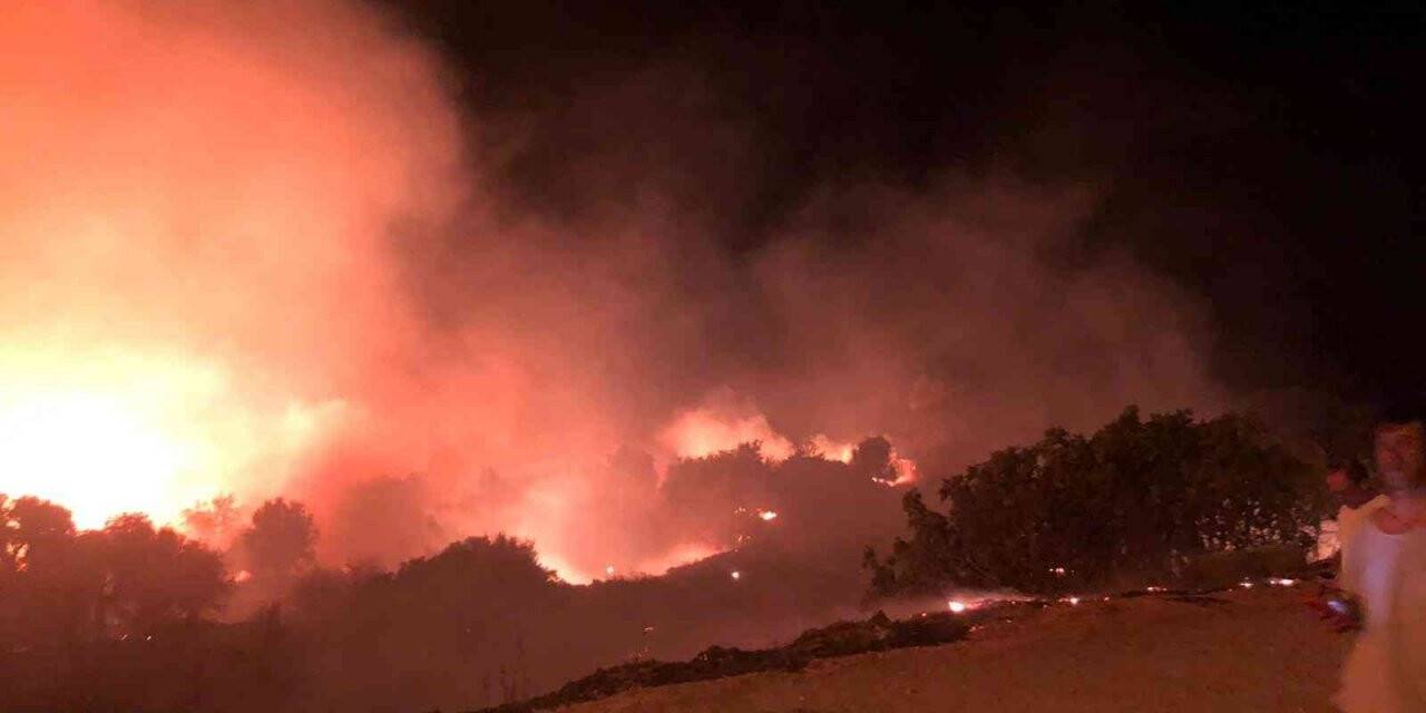 Çeşme’de yangın