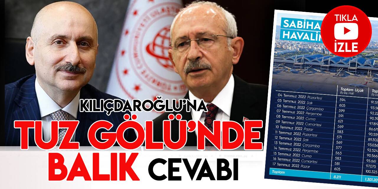 Bakan Karaismailoğlu'ndan Kılıçdaroğlu'na "Tuz Gölü'nde balık" cevabı