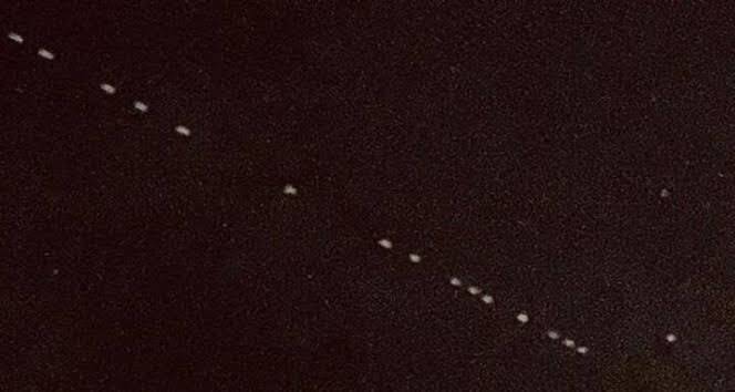 İstanbul semalarında Starlink uyduları görüldü