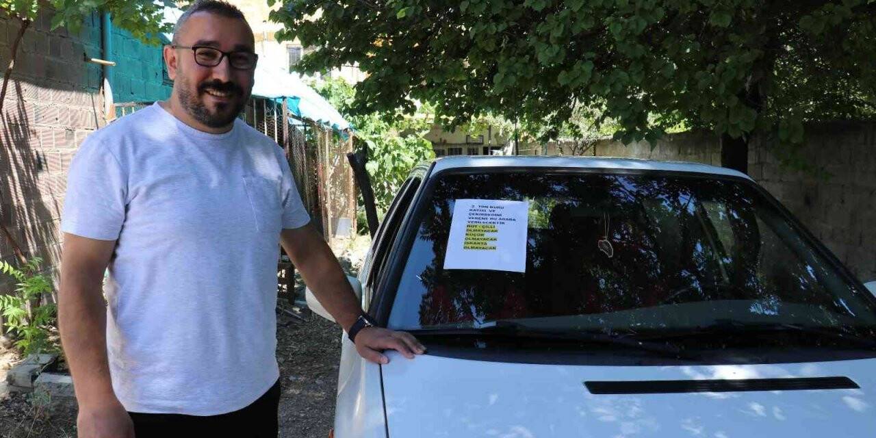 Kayısı talebine yetişemeyince aracını kayısı ile takas etme yoluna gitti