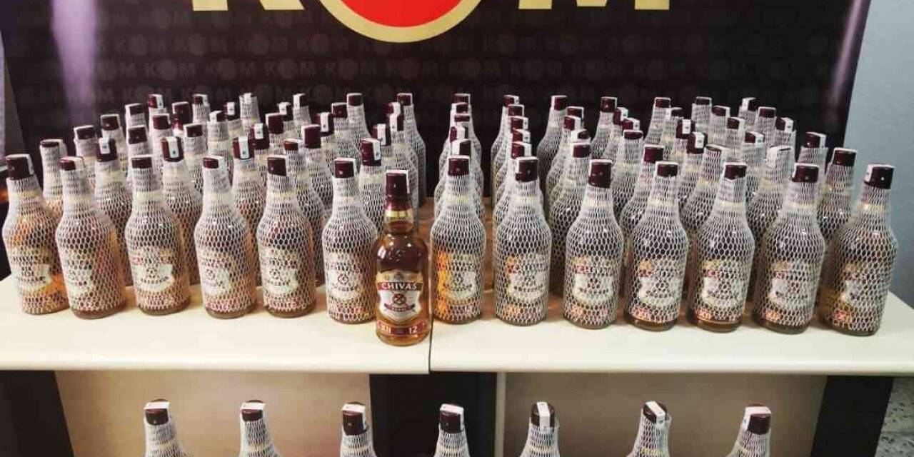 Bilecik’te 100 şişe sahte bandrollü alkol ele geçirildi