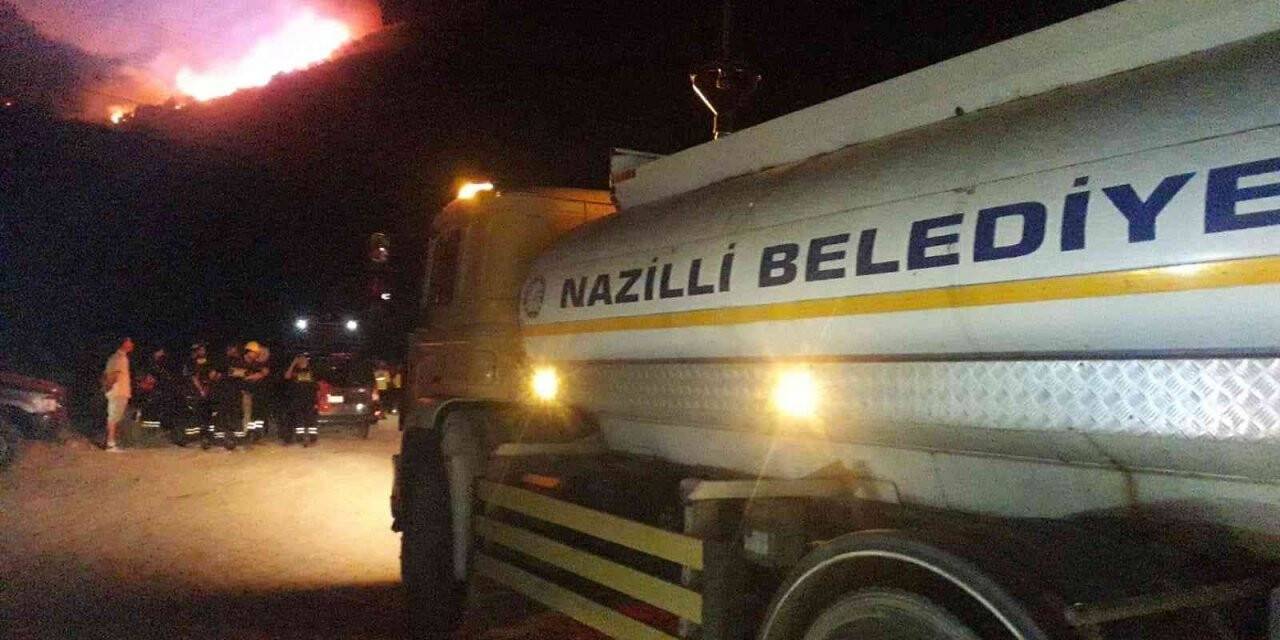 Nazilli Belediyesi’nden Söke’deki yangının söndürme çalışmalarına destek