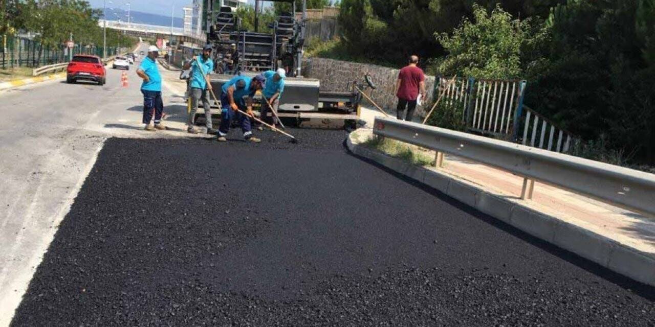 Umuttepe yolundaki bozulmaya hızlı müdahale