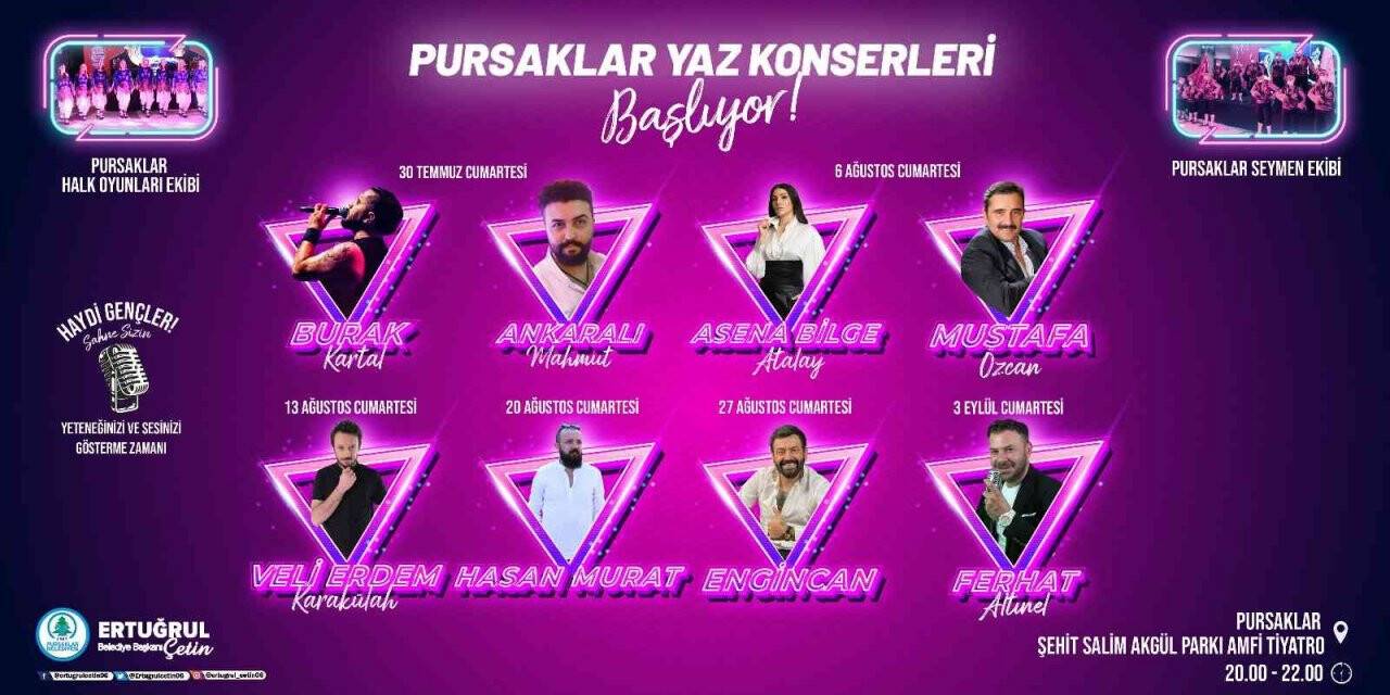 Pursaklar’da yaz konserleri başlıyor