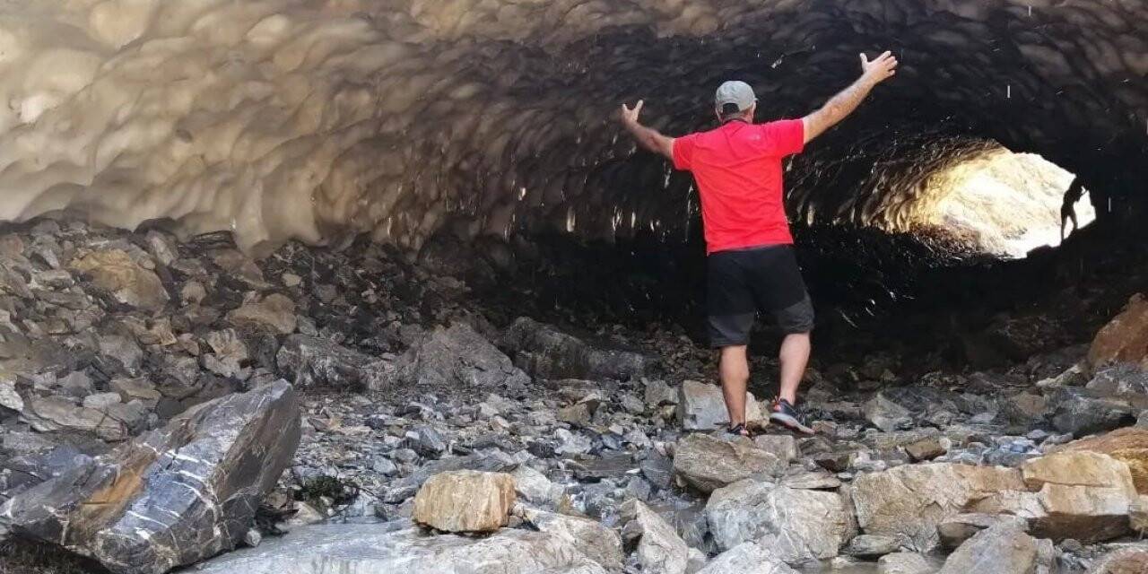 Binboğa Dağlarında kar tüneli keşfedildi