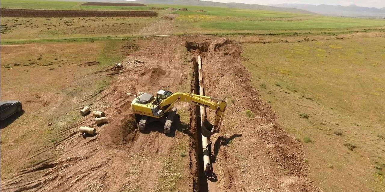 Erzurum Sakalıkesik Ovası sulamasında çalışmalar devam ediyor