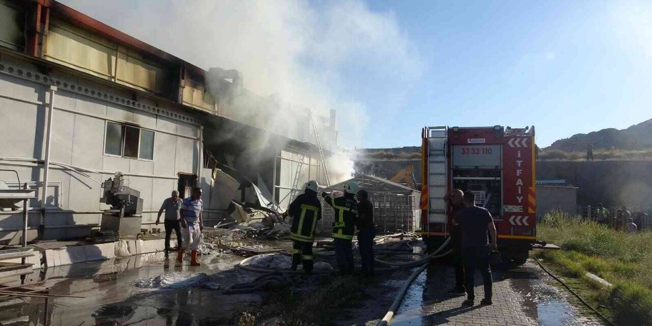 Kayseri’de sucuk üretim fabrikasında yangın